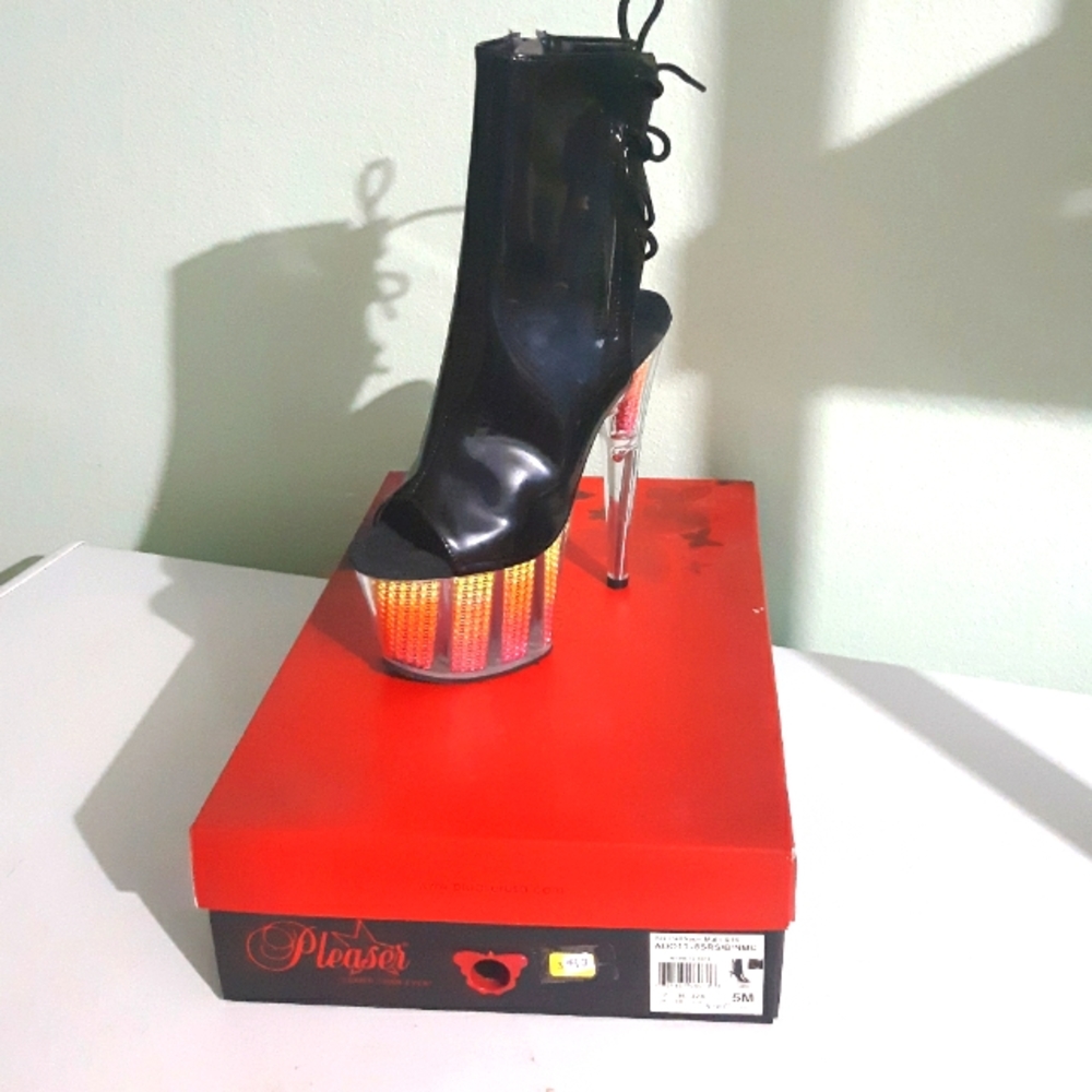 Neon boot heels